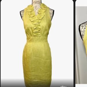 Taylor yellow midi mustard dress
